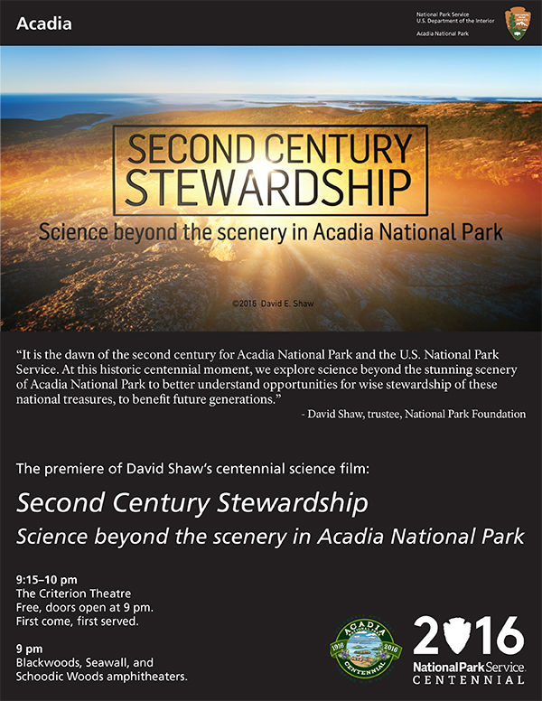 第二个世纪：阿卡迪亚国家公园 Second Century Stewardship Acadia National Park的海报