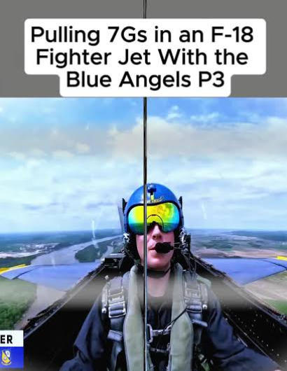蓝天使飞行表演队驾驶 F-18 战斗机完成 7G 过载 Pulling 7Gs in an F-18 Fighter Jet With the US Navy Blue Angels 2023的海报
