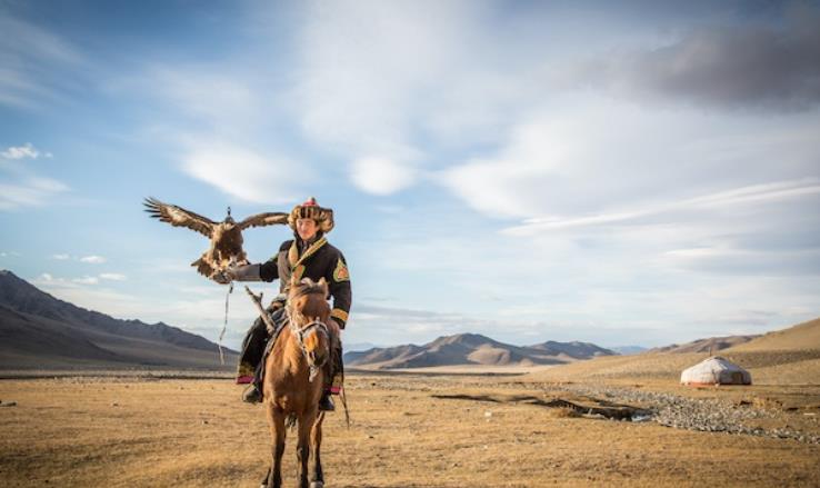 携鹰猎人 The Eagle Hunters of Mongolia的海报