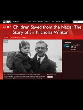 从纳粹手中救出的孩子们 Children Saved from the Nazis: The Story of Sir Nicholas Winton的海报