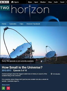 BBC 地平线: 宇宙何其小 Horizon: How Small Is the Universe?的海报